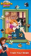 Solitaire Jigsaw Puzzle Скриншот 1