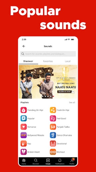 Hipi – भारतीय शॉर्ट वीडियो ऐप स्क्रीनशॉट 1
