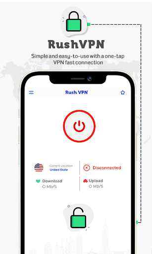 Rush VPN - Secure and Fast VPN स्क्रीनशॉट 3