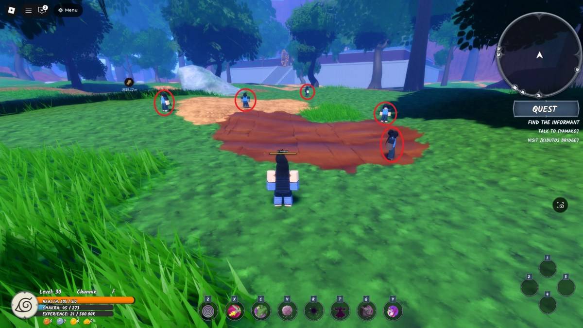Location of weaker ninjas