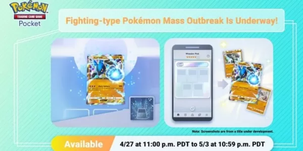 Evento de surto em massa do tipo de luta no Pokémon TCG Pocket Now Live