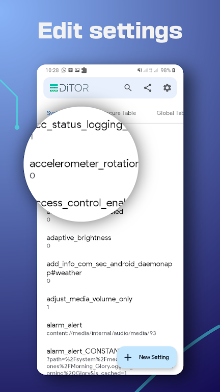 SetEdit: Settings Editor Captura de tela 4