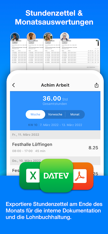 Achim App Arbeitszeiterfassung應用截圖第3張