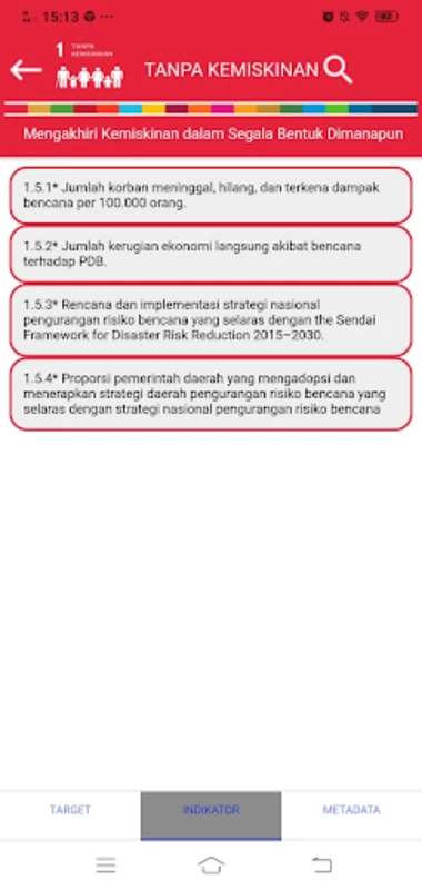 SDG Metadata Indonesia Capture d'écran 1