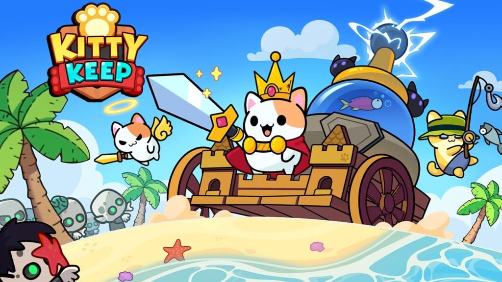 Kitty Keep：让您的猫咪在海滨塔防战斗中武装起来！