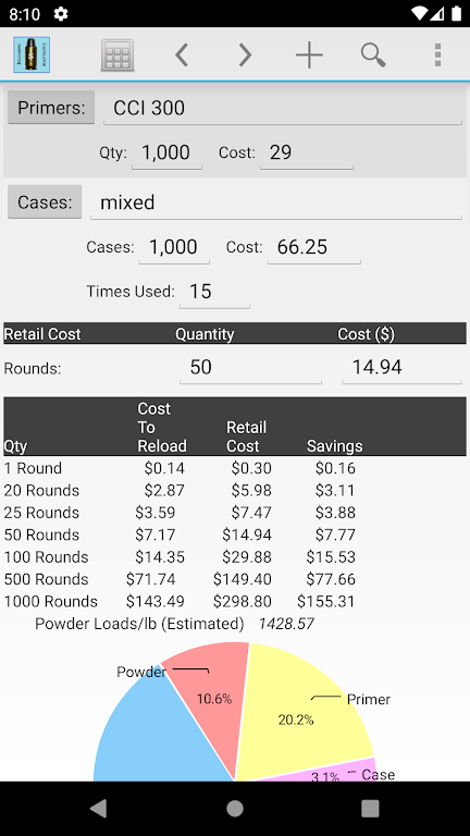 Reloading Calculator - Ammo應用截圖第2張