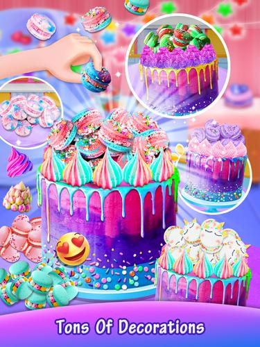 Galaxy Unicorn Cake Captura de pantalla 3