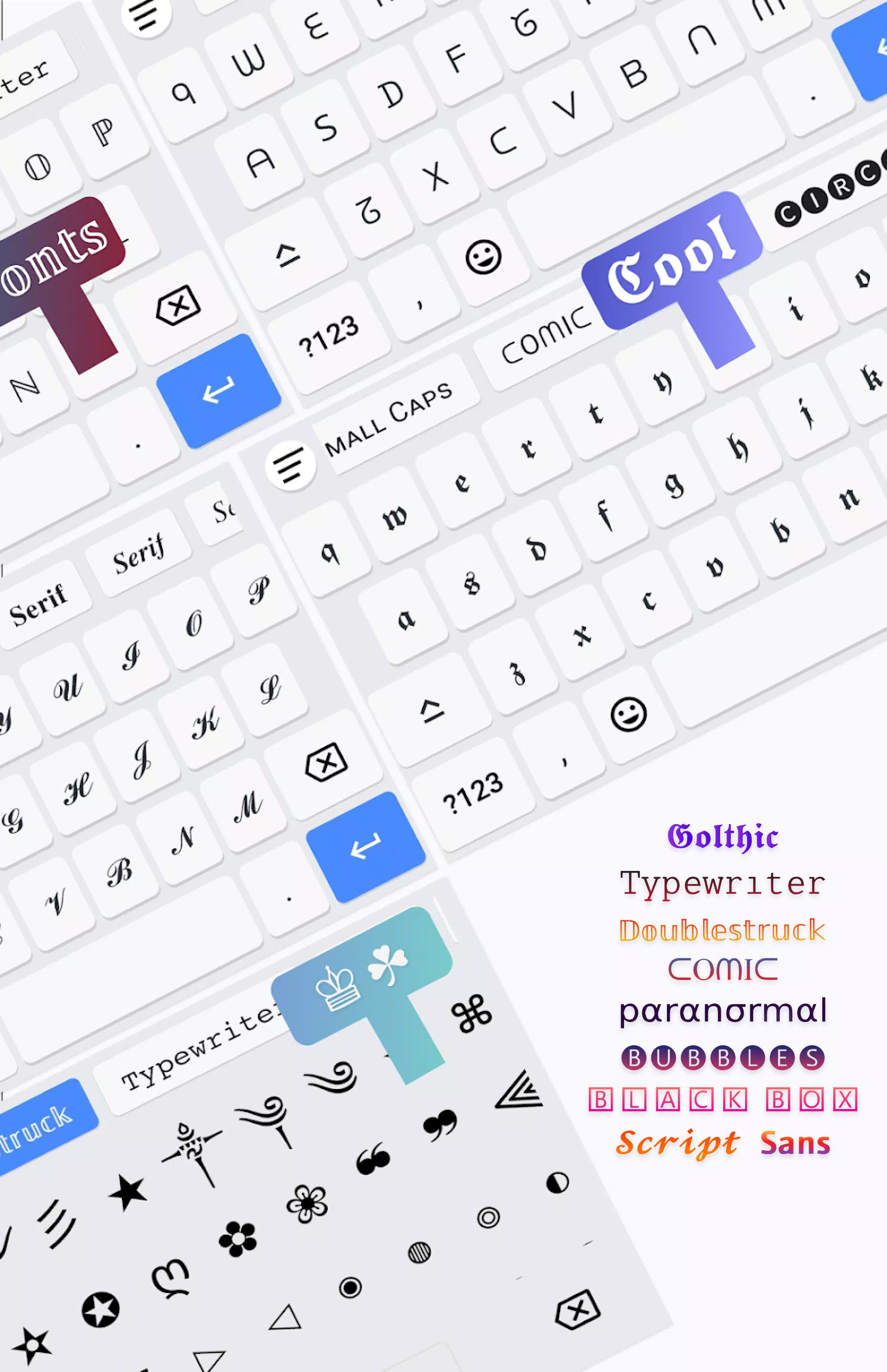 Fonts Aa - 字体键盘&表情符号应用截图第2张
