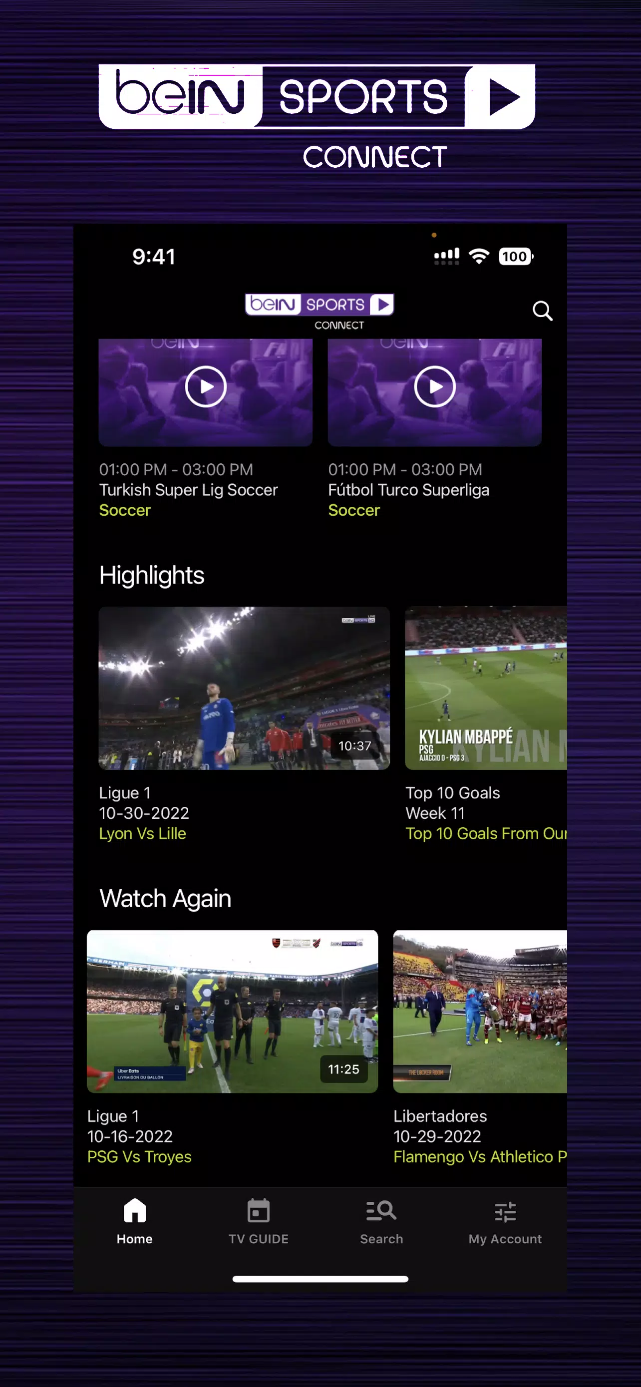 beIN SPORTS CONNECT 스크린샷 2