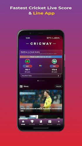 CricWay - Live Scores & Line Screenshot 1