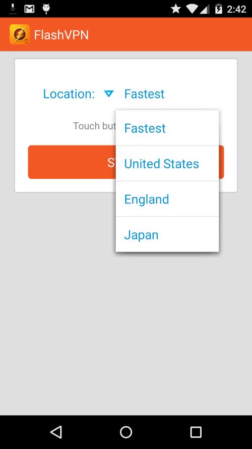 FlashVPN Fast VPN Proxy Screenshot 1