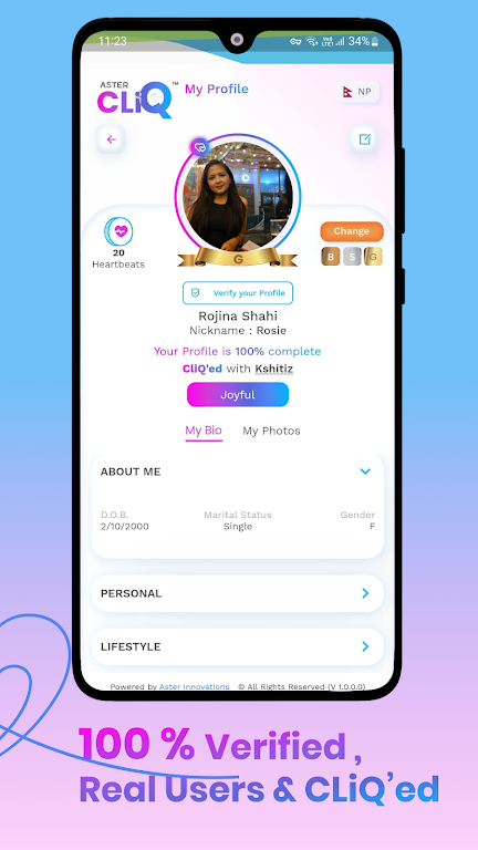Aster CLiQ Screenshot 3