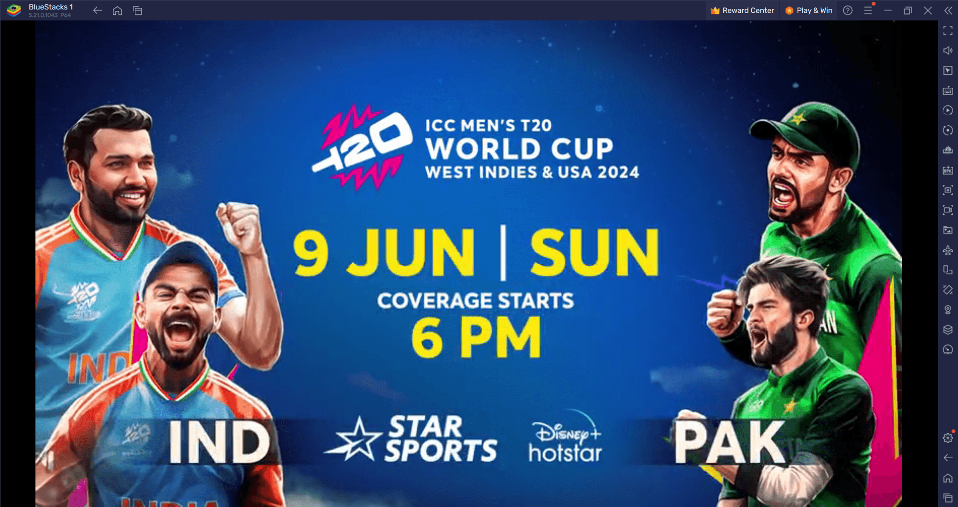Ind vs Pak T20 WC 2024：オンラインで無料のライブストリーミング