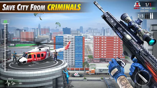 Sniper Shooting Mission : Eliminate City Criminals 스크린샷 1