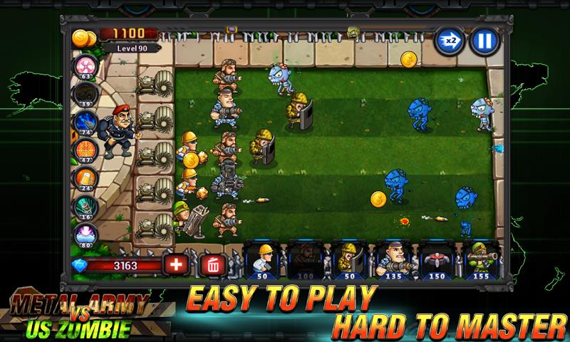 Army vs Zombies :Tower Defense Captura de tela 2