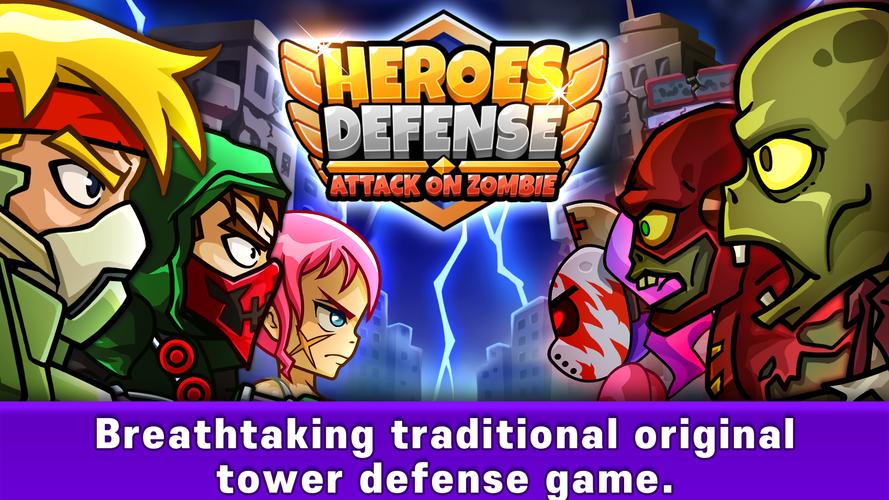 Heroes Defense: Attack Zombie Screenshot 2