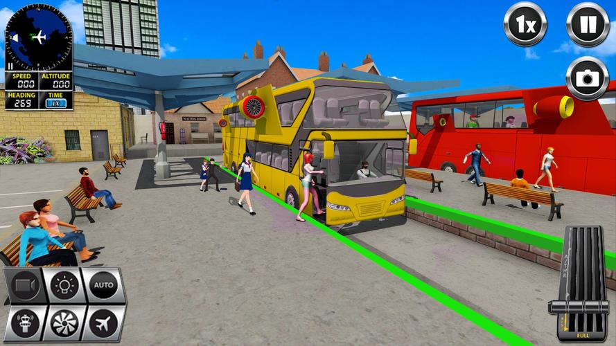 Flying Bus Simulator Bus Games Screenshot 1