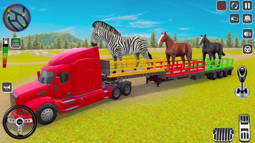 Wild Animal Truck Transporter Скриншот 1