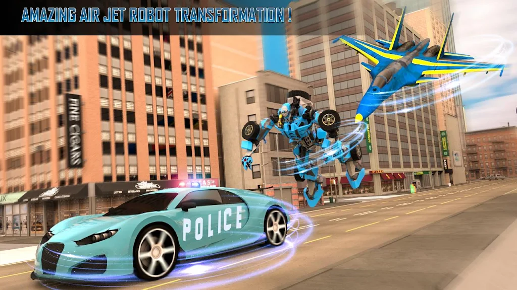 Police Air Jet Multi Robot Shooting Game應用截圖第2張