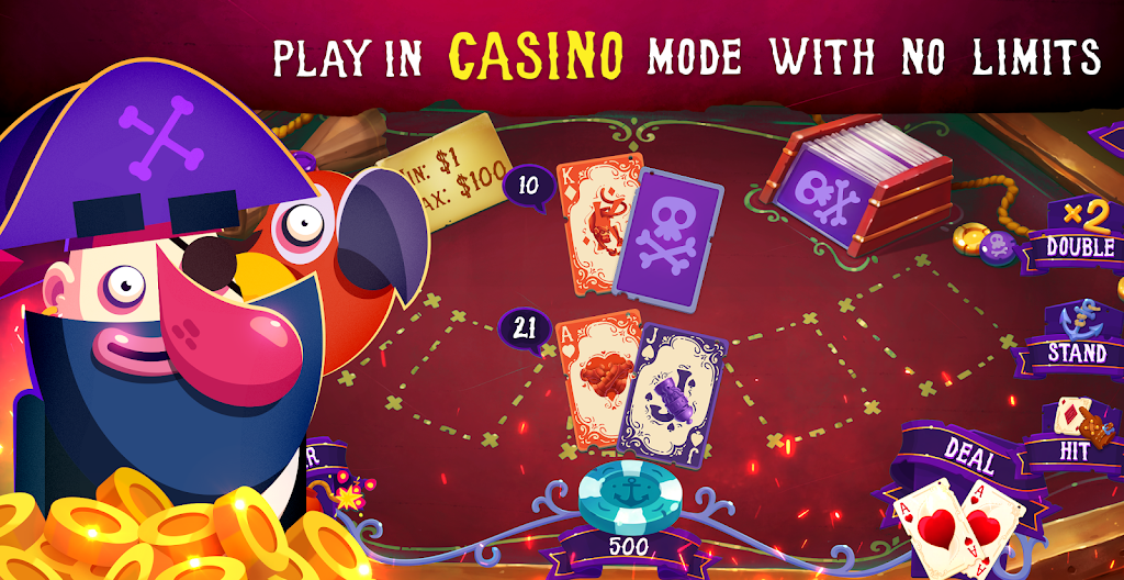 Pirates: Blackjack Free 21 ⚓ Screenshot 2