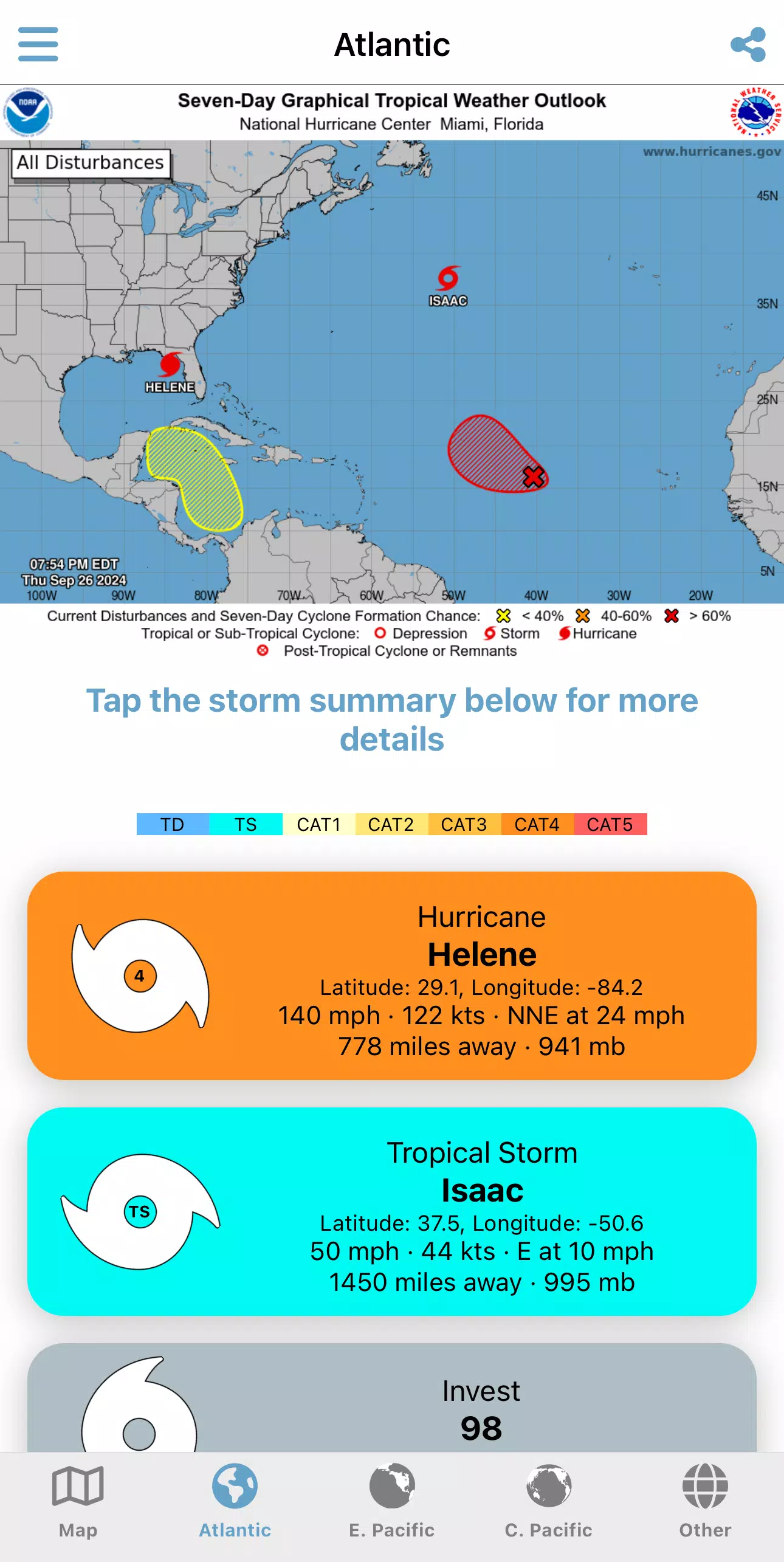 Tropical Hurricane Tracker स्क्रीनशॉट 1