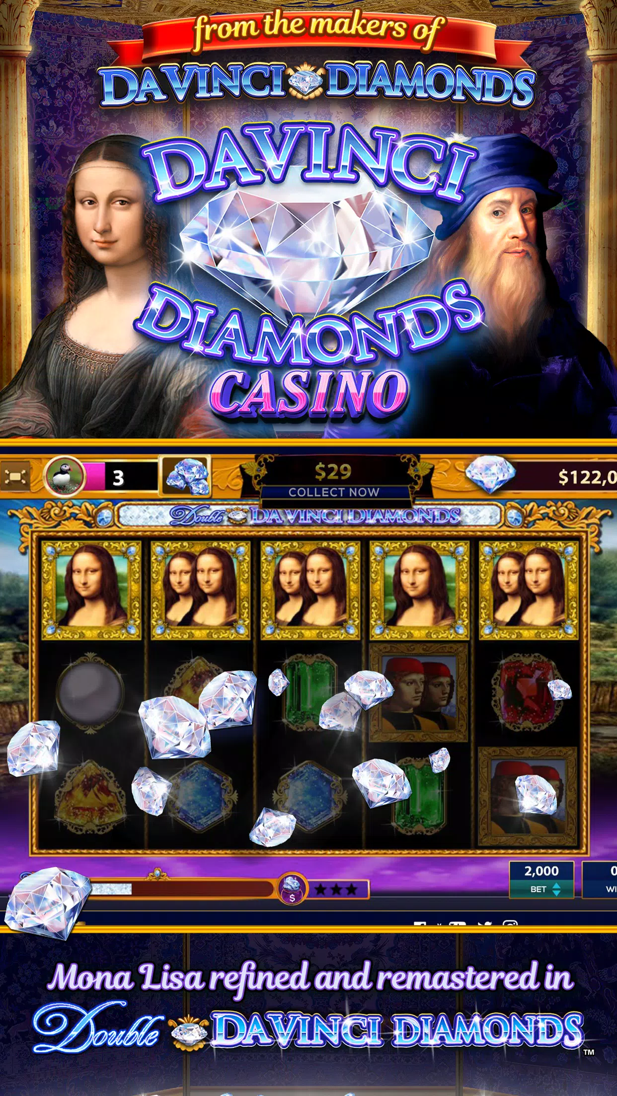 Da Vinci Diamonds Casino Screenshot 1