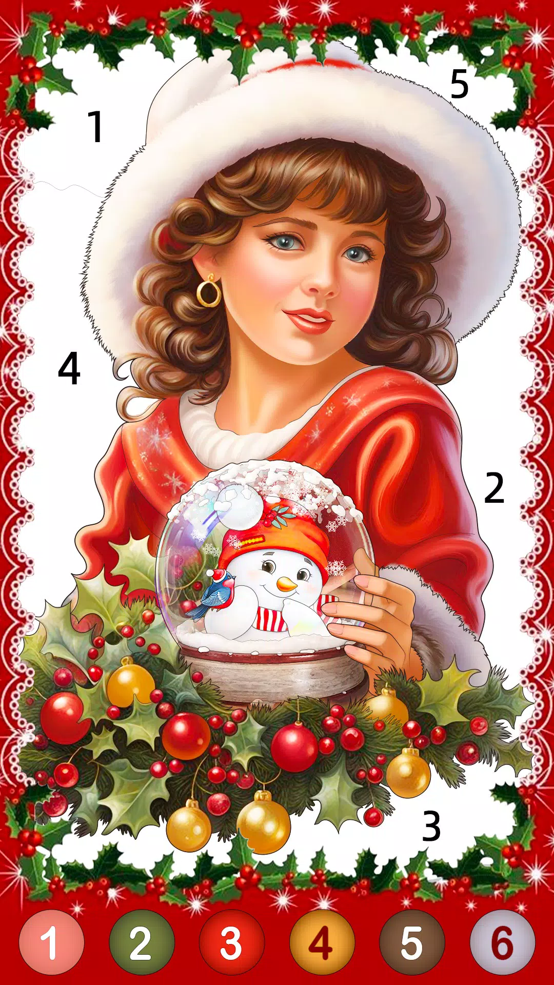 Christmas Game Color by number स्क्रीनशॉट 2