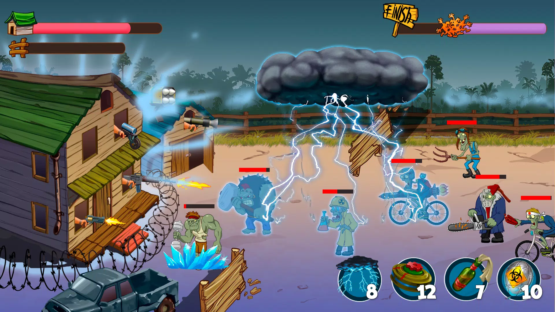 Zombie Rush Village Defense Captura de tela 3