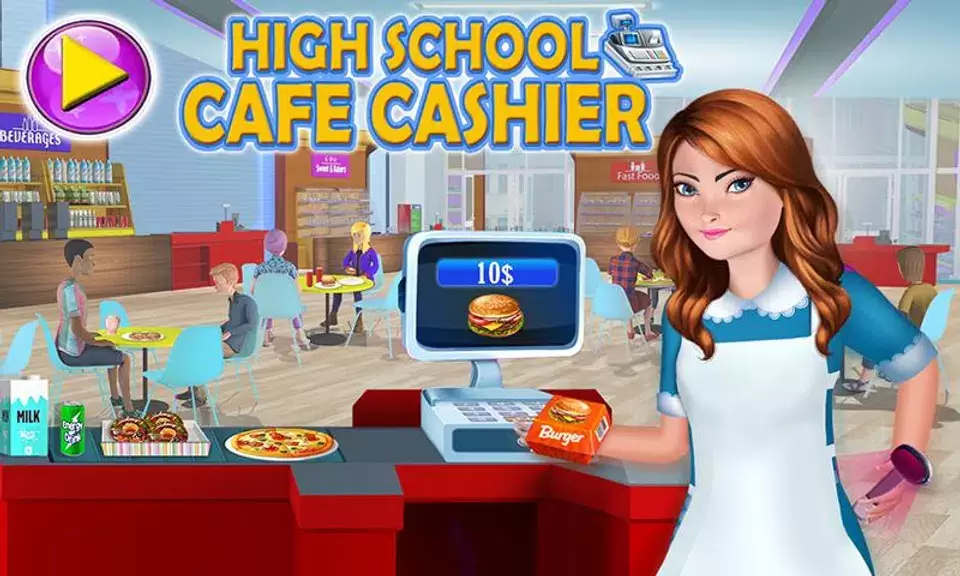 High School Cafe Cashier Games 스크린샷 4