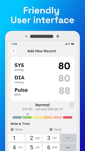 Blood Pressure Monitor App Captura de pantalla 1