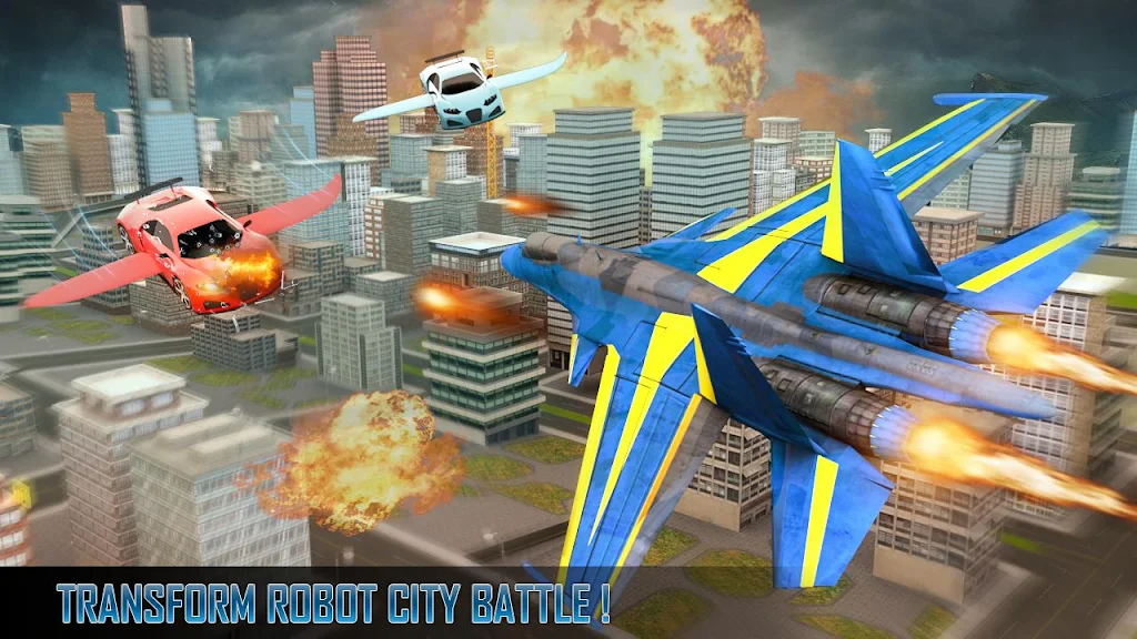 Police Air Jet Multi Robot Shooting Game應用截圖第4張