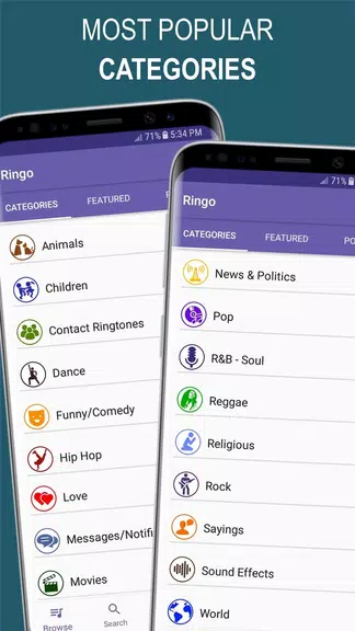 Ringo Ringtones Notifications 스크린샷 2