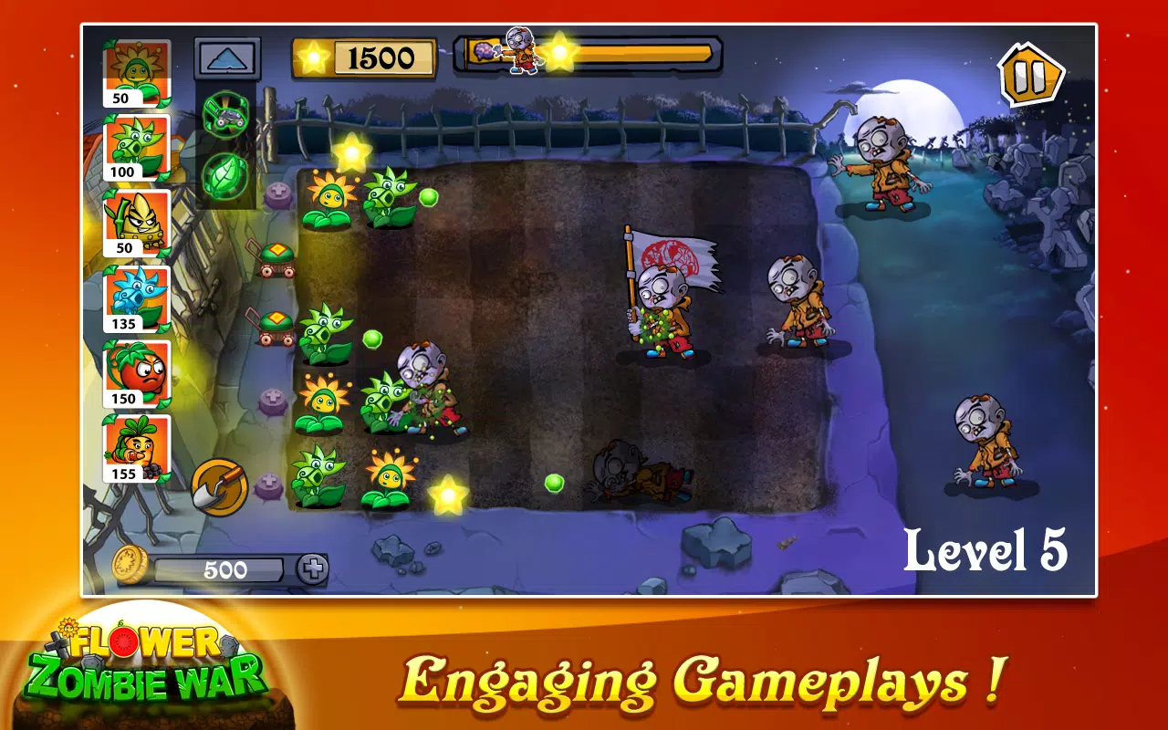 Flower Zombie War Скриншот 2
