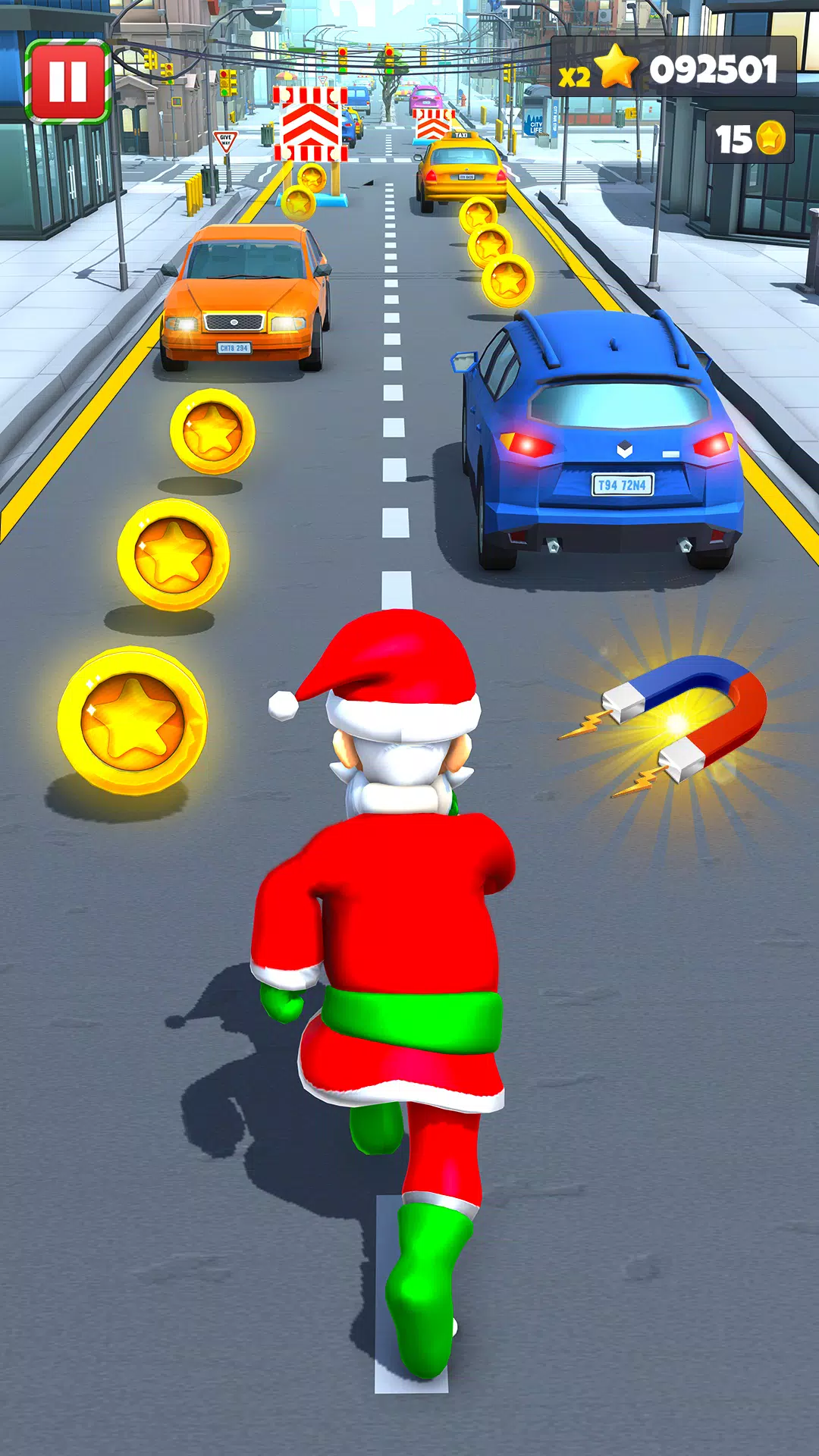 Xmas Santa Surfer Running Game 스크린샷 2