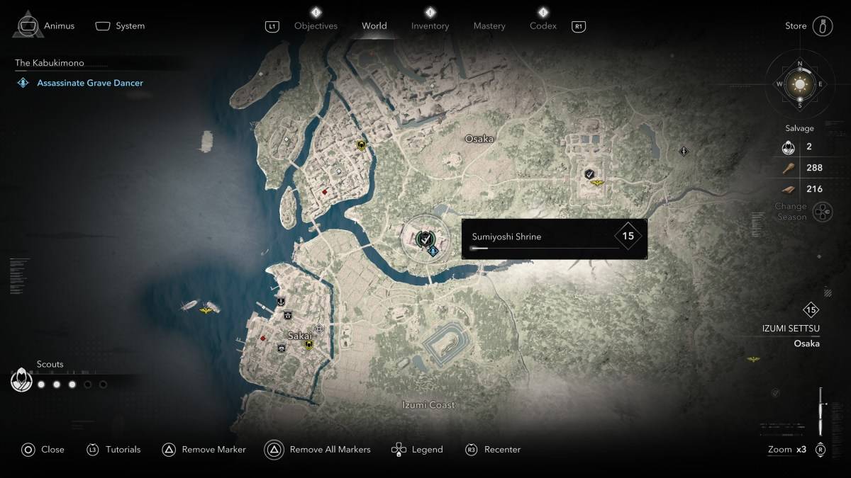 Cómo y dónde encontrar a todos los miembros de Kabukimono en Assassin's Creed Shadows Grave Dancer
