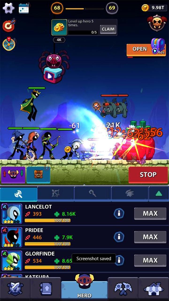 Idle Stickman Heroes: Monster应用截图第1张