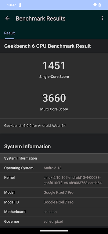 Geekbench 6 Capture d'écran 2