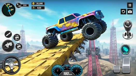 Monster Truck Mega Ramp - Extreme Stunts GT Racing スクリーンショット 2
