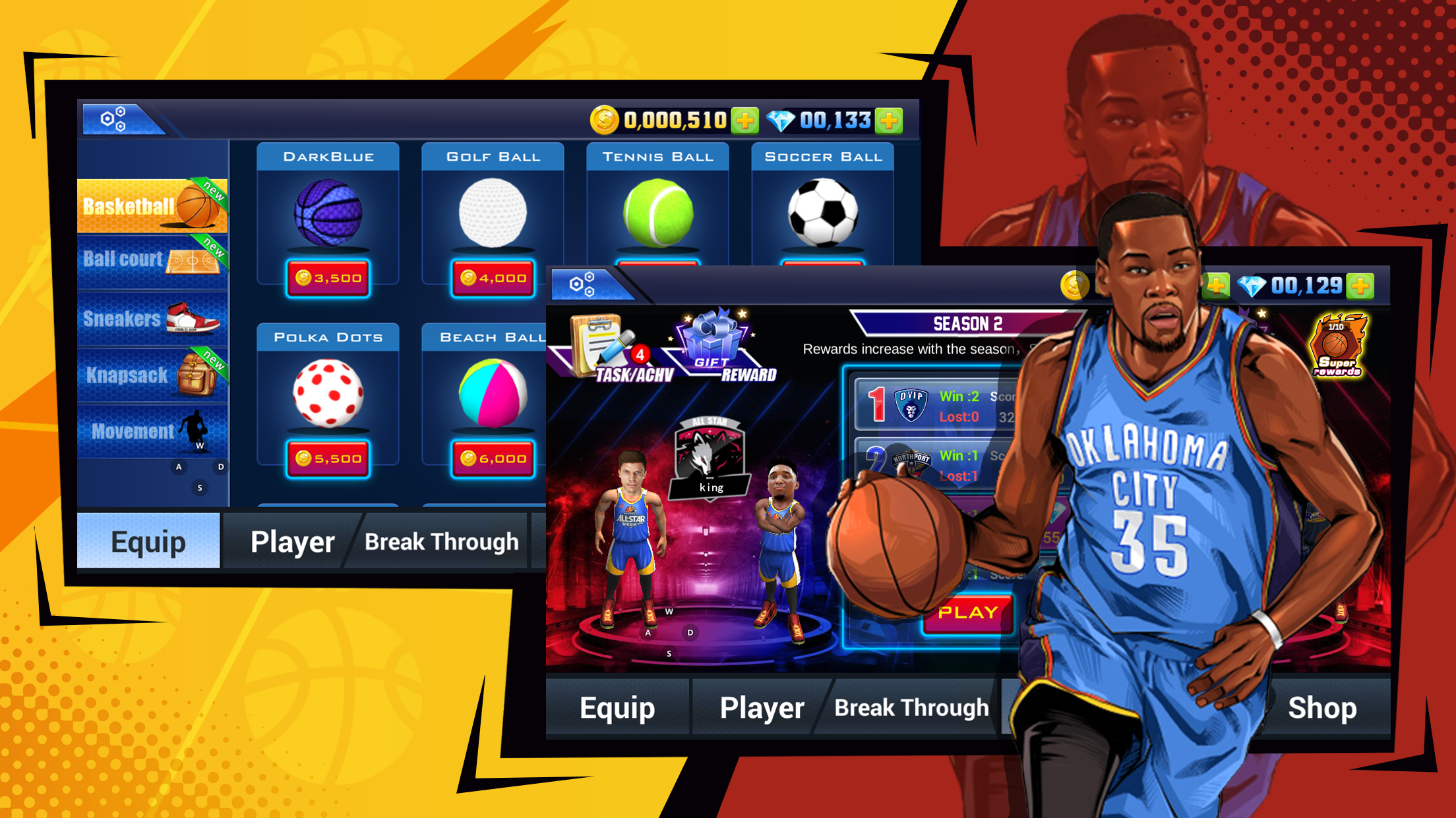 2 VS 2 Basketball Sports应用截图第2张