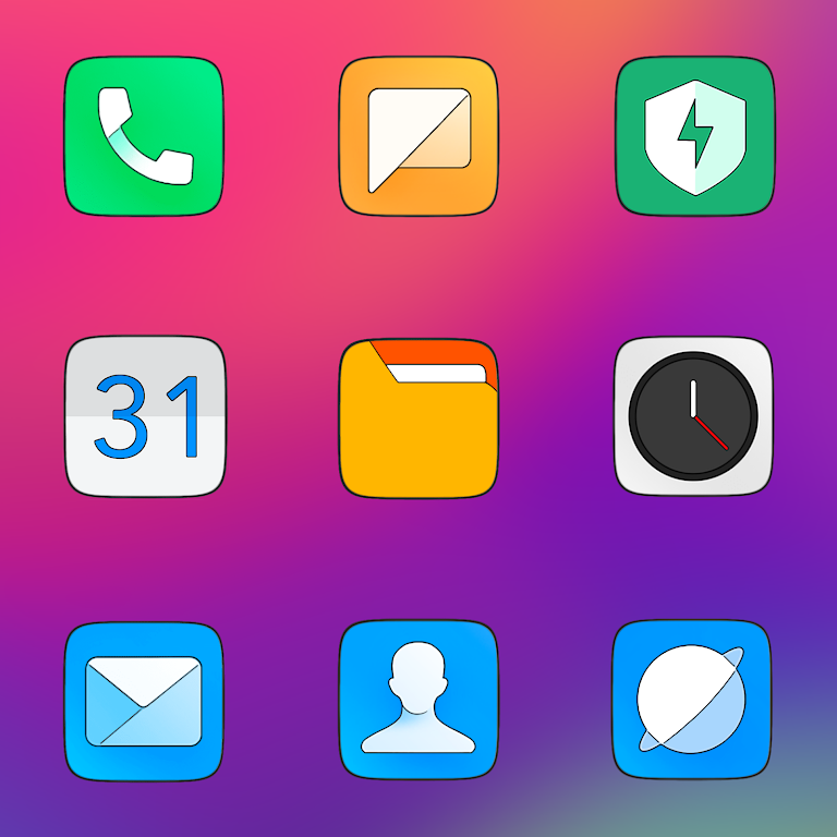 MIUl Carbon Icon Pack Mod Screenshot 2