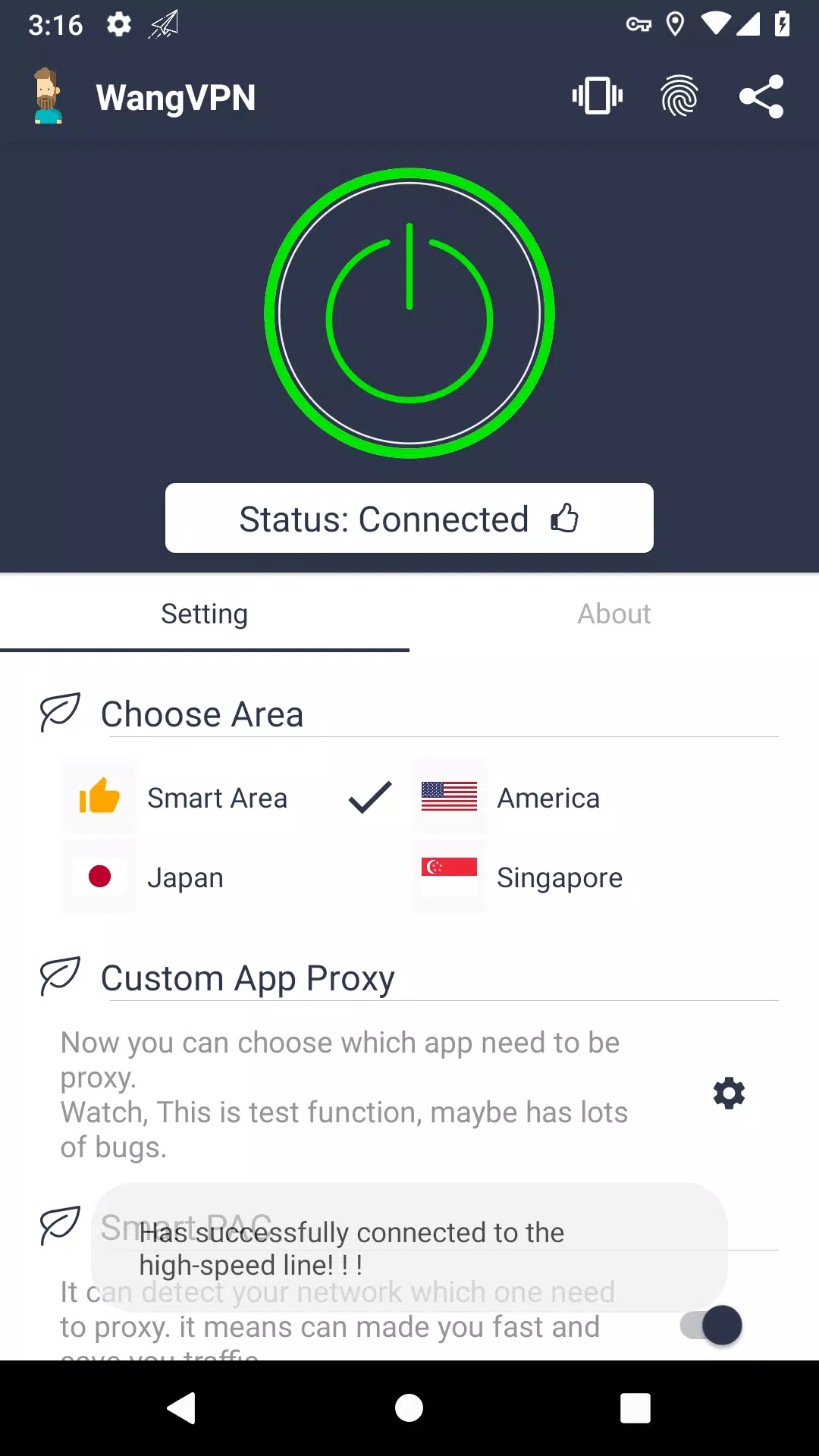 Wang VPN - Fast Secure VPN Screenshot 2