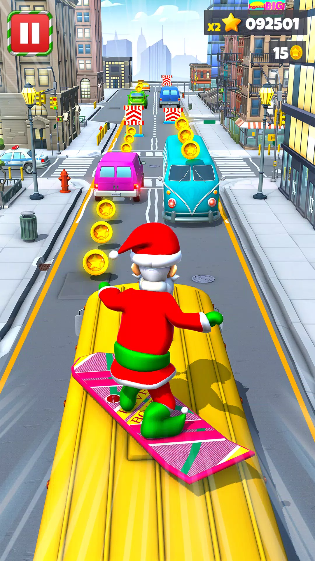Xmas Santa Surfer Running Game 스크린샷 1