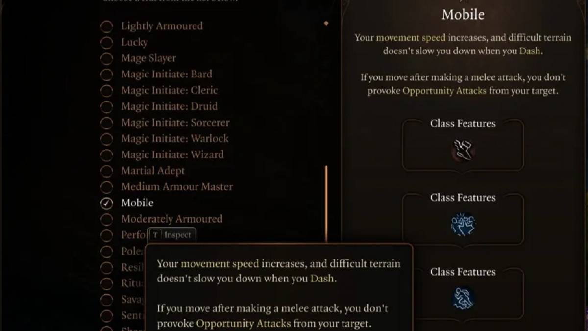 Hazaña móvil en Baldur's Gate 3