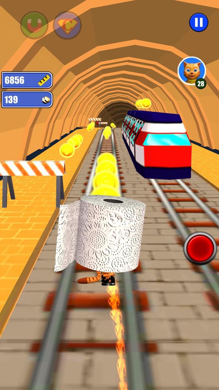 Toilet Paper Cat Run Скриншот 4