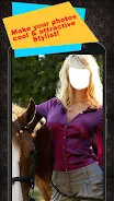 Horse With Girl Photo Suit 스크린샷 1