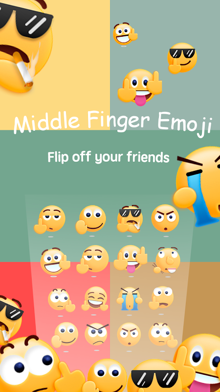 Middle Finger Emoji Sticker 스크린샷 1