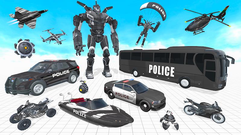 Police Bus Robot Bike Games 스크린샷 3