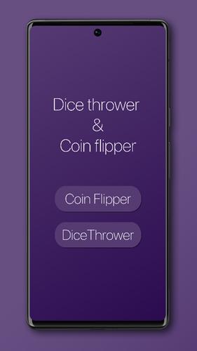 Dice Thrower & Coin Flipper Captura de pantalla 1