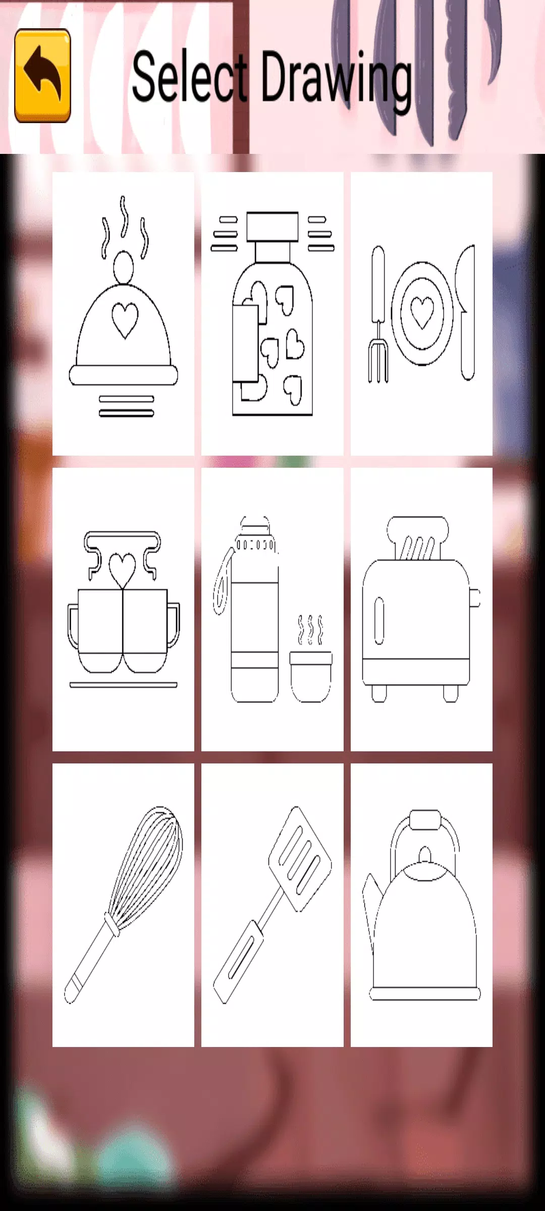 Coloring Kitchen Tools Captura de tela 3