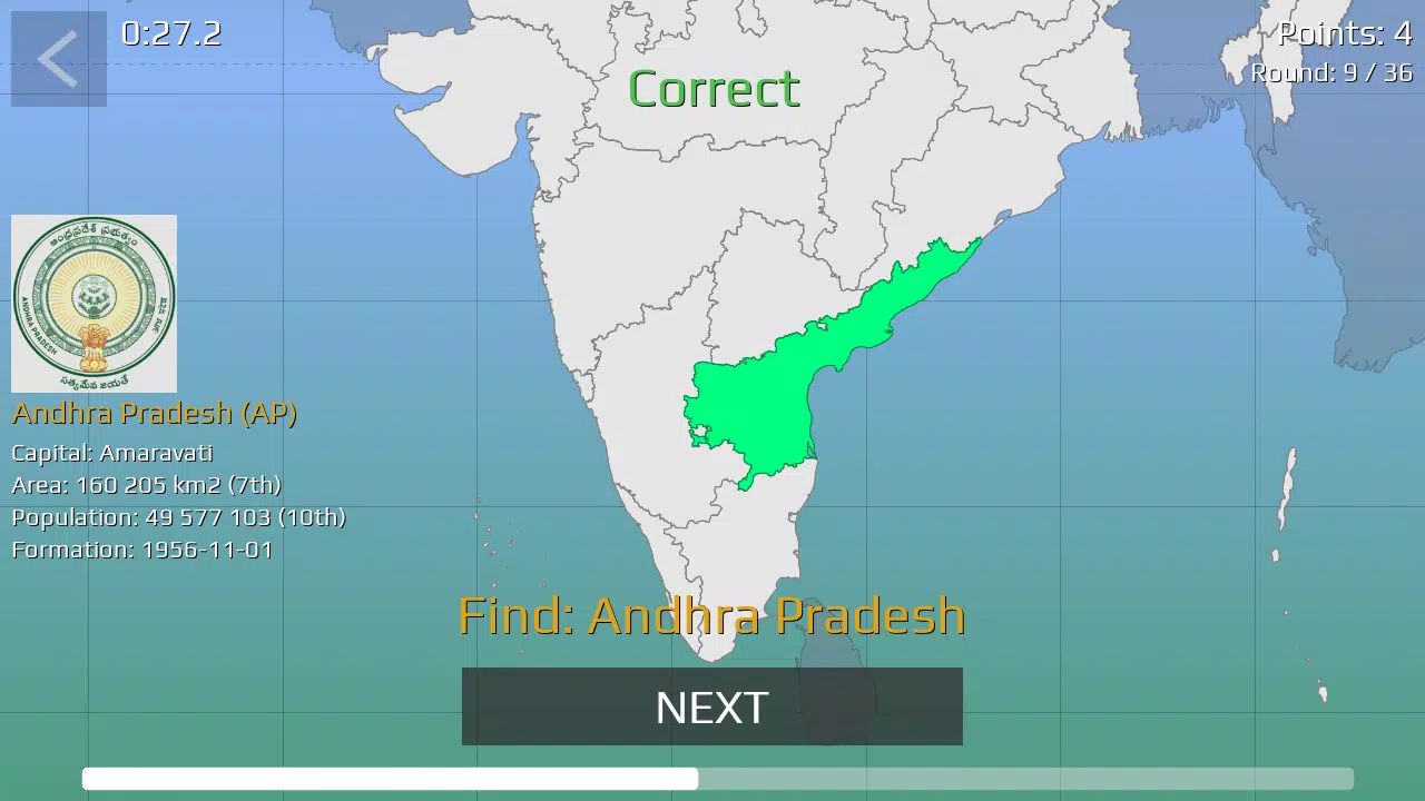 India Map Quiz應用截圖第3張